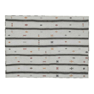 Vintage Undyed Wool Goat Hair Turkish Kilim Rug 5' X 6'11''