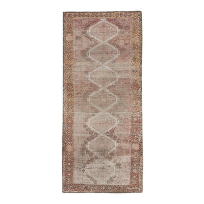 Early 20th Century Handmade Turkish Oushak Runner 4'9" X 10'12"