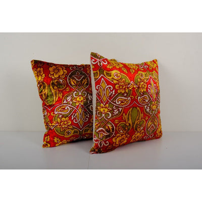 Set of Two Turkish Velvet Pillow Cover 20'' x 20''