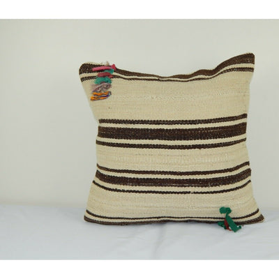 Pair Turkish Embroidered Kilim Piilow 20" X 20"