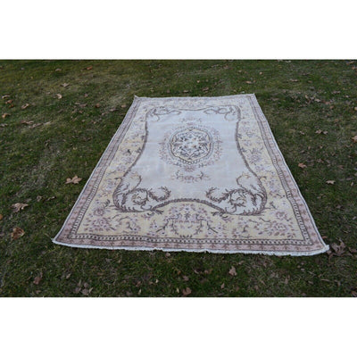 Distressed Turkish Sparta Rug With Floral Design 5'6" X 8'12"