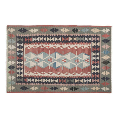 Colorful Turkish Kayseri Kilim Rug, Organic Anatolian Designer Carpet