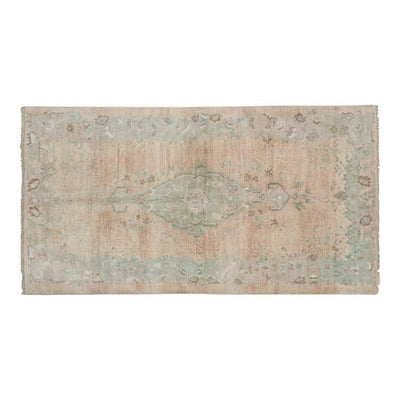 Vintage Hand-Knotted Central Anatolian Runner Traditional Wool Rug 4'10" X 8'7"