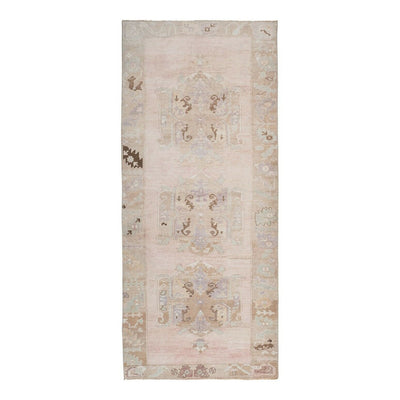 Muted Turkish Karapinar Runner Rug - Long Hallway Carpet 5'1" X 12'2"