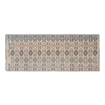 Vintage Short Turkish Oushak Rug Runner 2'6''x6'1''