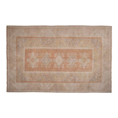 Vintage Turkish Milas Oushak Handknotted Rug 6'8" X 10'4"