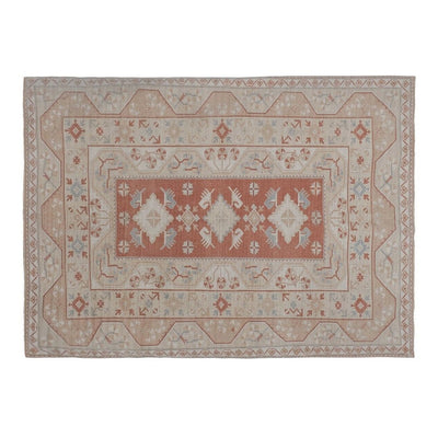 Vintage Turkish Rug from Milas, Traditional Beige Rugs 6'6'' x 8'7''