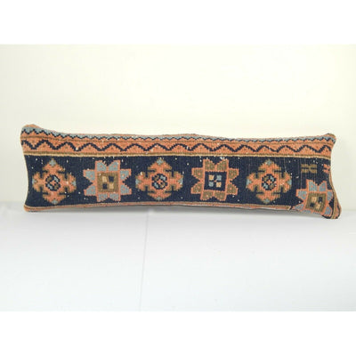Vintage Traditional Carpet Pillow, curated neutral vintage pillows 10" X 34"