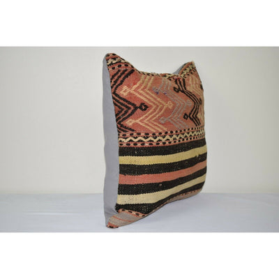 Turkish Striped Kilim Cushion Cover 16" X 16"