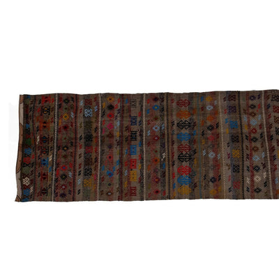 Vintage Turkish Jajim Kilim Runner - Designer Carpet 3'3" X 9'3"