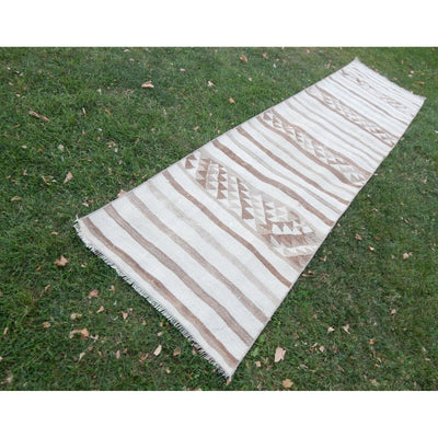 Mid Century Modern Herki Kilim Runner - Stair and Hallway Carpet