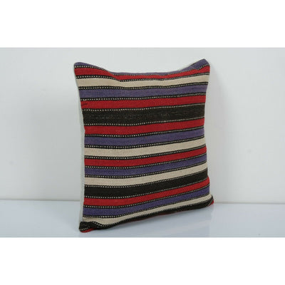 20" x 20" Turkish Kilim Pillow, Bohemian Kilim Pillow