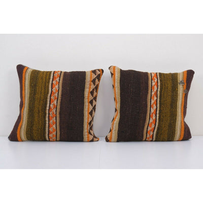 16" x 16" Sofa Kilim Square Pillow Cover