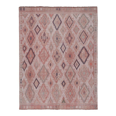 Vintage Pastel Turkish Jajim Kilim Rug 5'5'' X 7'1''