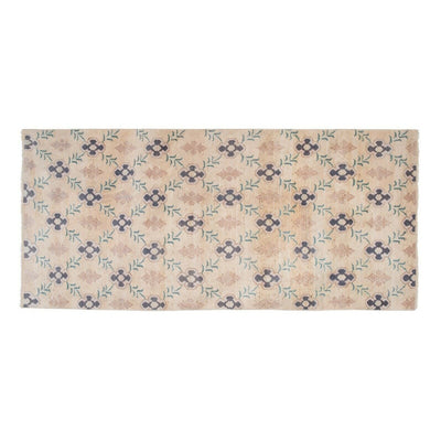 Handknotte Ecru and Gray Turkish Karapinar Runner Rug - Anatolian Carpet