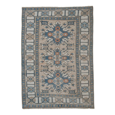 Vintage Turkish Kars Rug with Mid-Century Modern Style - Traditional Carpet