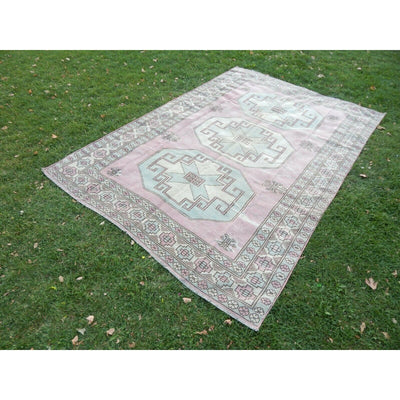 Soft Colors Large Livingroom Rug, Turkey Wool Oushak Carpet 7'1'' x 10'6''