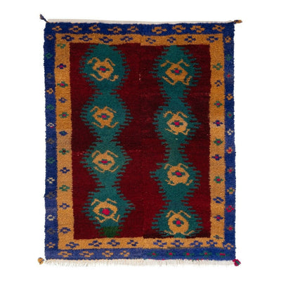 1970 Vintage Handmade Turkish Small Tulu Rug , 3'7'' X 4'4''