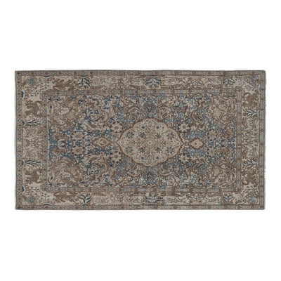 Vintage Botanical Animal Handmade Wool Rug - Abstract Pattern Rug 3'4'' x 5'11''