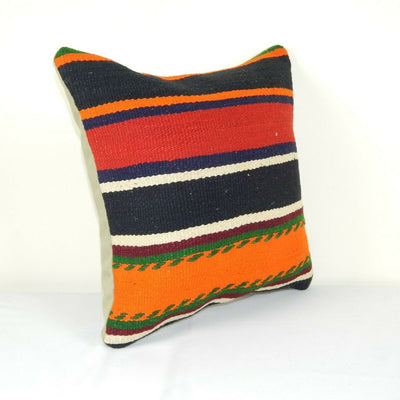 Vintage Turkish Kilim Pillow 16"x16"