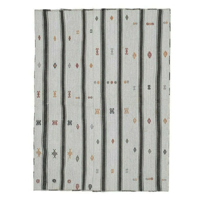 Vintage Undyed Wool Goat Hair Turkish Kilim Rug 5' X 6'11''