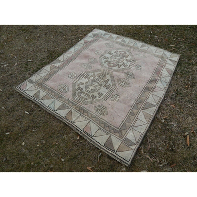 Vintage Small Turkish Kars Rug 3'12'' x 4'7''