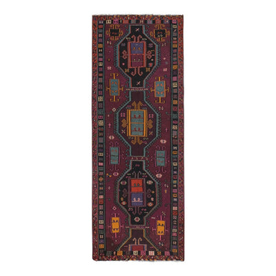 Handwoven Vintage Oversize Kars Kilim Rug in Red and Yellow 6'3" X 16'5"