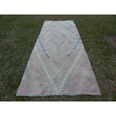 Long Anatolian Turkish Antalya Kilim Runner, Area Rug Runner Carpet 49''x118''