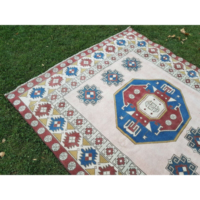 1970s Vintage Turkish Oushak Rug - 6'3'' X 6'9''