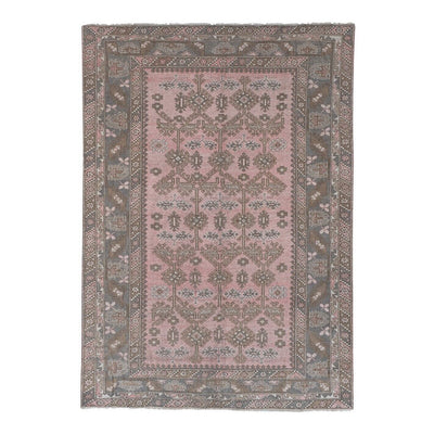 Decorative Turkish Rug, Faded Oushak Rug, Living Room Rug 6'5'' x 8'10''