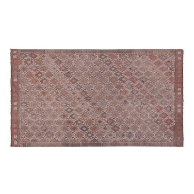 Vintage Embroided Turkish Jajim Kilim Rug 4'6'' x 7'8''