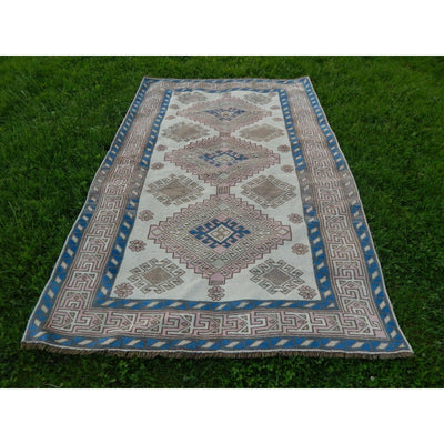 Vintage Turkish Kars Wool Area Rug 4'5'' x 6'8''