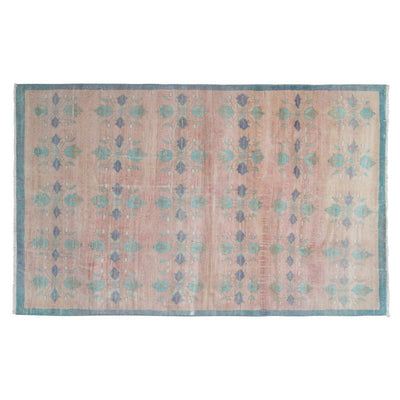 Distressed Oushak Carpet, Decorative Soft Colors Rug 4'3''x 6'8''