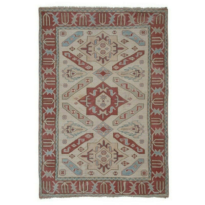 Turkish Oushak Rug With Mid-Century Modern Style in Soft Muted Colors 5'9" X 8'5