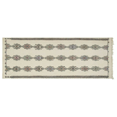 1970s Vintage Handwoven Jajim Geometrical Turkish Runner 4'9" X 12'8"