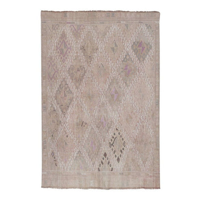 Vintage Faded Turkish Jajim Kilim Rug 5'2'' x 7'3''