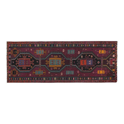 Handwoven Vintage Oversize Kars Kilim Rug in Red and Yellow 6'3" X 16'5"