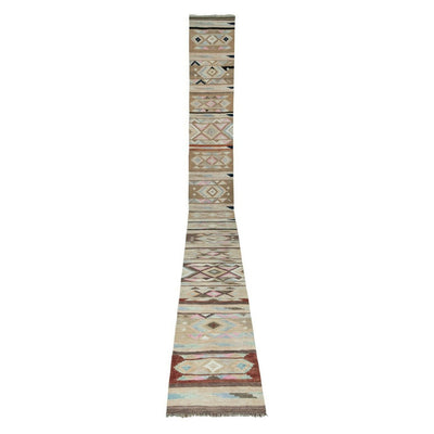 Turkish Handmade Runner Kilim - Extra Long Rug Tread 2'4" X 22'5"