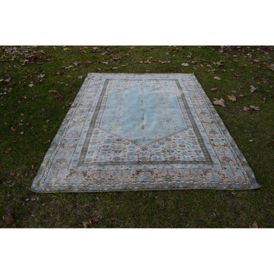 Native Turkish Soft Muted Color Oushak Dining Room Rug - 6' x 8'8''