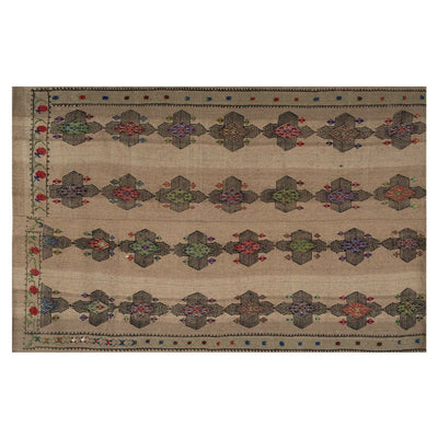 Vintage Turkish Geometric Karapinar Kilim Rug 4'7" X 7'5"