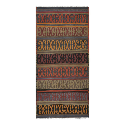 Early 20th Century Wide Konya Kilim Runner for Foyer 4'11'' x 10'1''