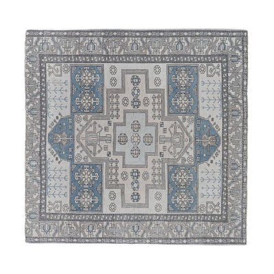 Vintage Square Turkish Kars Rug - Dining Room Carpet 6'9'' X 6'9''