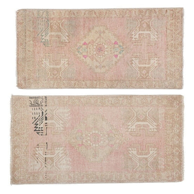 Vintage Faded Turkish Small Rug Carpet - Kitchen Rug