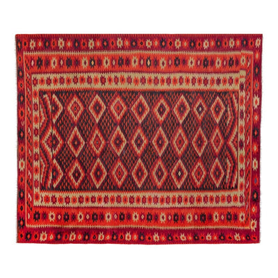 Bohemian Oversize Saloon Size Turkish Kilim Rug 9'11" X 11'7"