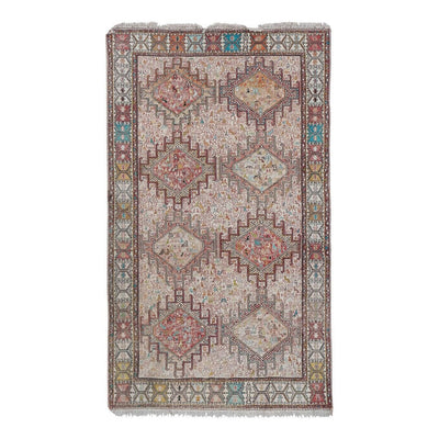 Distressed Turkish Animal Soumac Rug 3'10'' X 6'7''