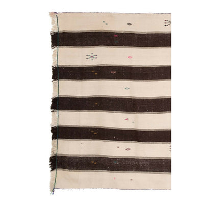 Vintage Turkish Hemp Kilim Rug 5'10" X 11'4"