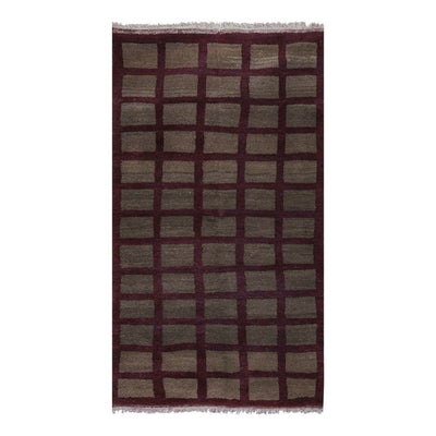 1980s Angora Gray Wool Shaggy Tulu Rug 3'8" X 6'10"