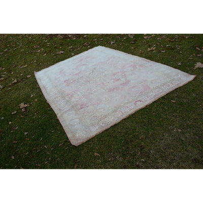 Vintage Turkish Rug in Muted Soft Colours, Old Handmade Wool 6'3" X 8'10"