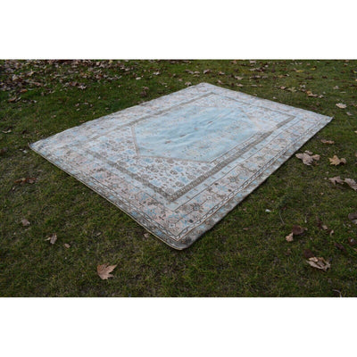 Native Turkish Soft Muted Color Oushak Dining Room Rug - 6' x 8'8''