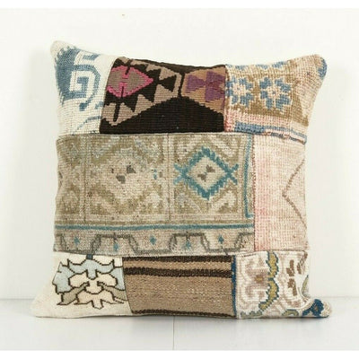 Vintage Patchwork Pillow Case Made from an Anatolian Cover